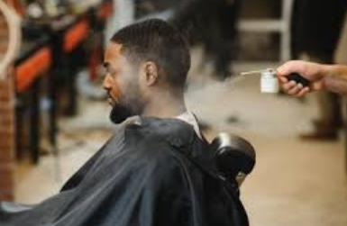 Finishing touches after haircut